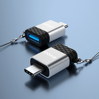 OTG USB-A - USB-C Adapter BWOO BZ-35, Gray