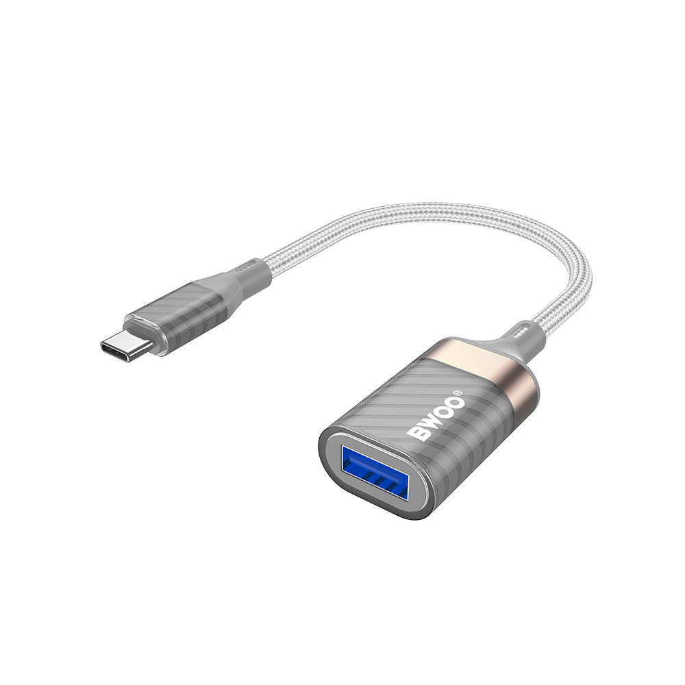 Προσαρμογέας OTG USB-C - USB-A BWOO BZ69, Γκρι