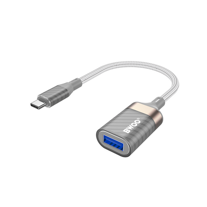 Προσαρμογέας OTG USB-C - USB-A BWOO BZ69, Γκρι