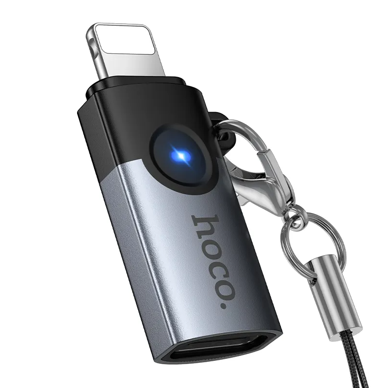 Προσαρμογέας Δεδομένων και Φόρτισης USB-C - Lightning HOCO UA46A, Γκρι