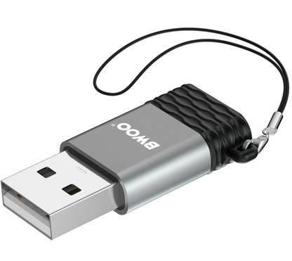 Προσαρμογέας Δεδομένων και Φόρτισης USB-C - USB-A BWOO BZ-38, Γκρι