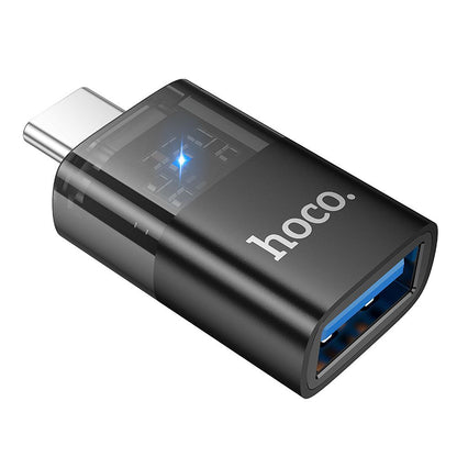 Προσαρμογέας OTG USB-C - USB-A HOCO UA36B, Μαύρο