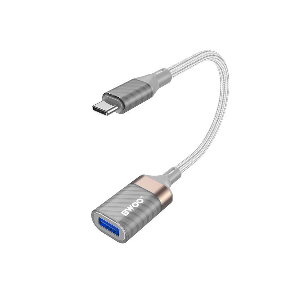 Προσαρμογέας OTG USB-C - USB-A BWOO BZ69, Γκρι