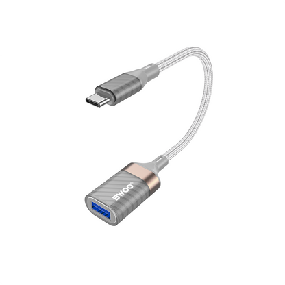Προσαρμογέας OTG USB-C - USB-A BWOO BZ69, Γκρι
