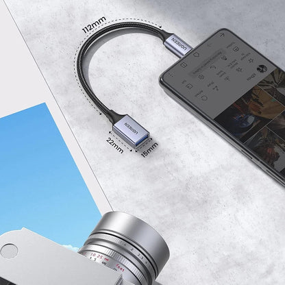 Προσαρμογέας OTG USB-C - USB-A UGREEN US378 (70889), Γκρι