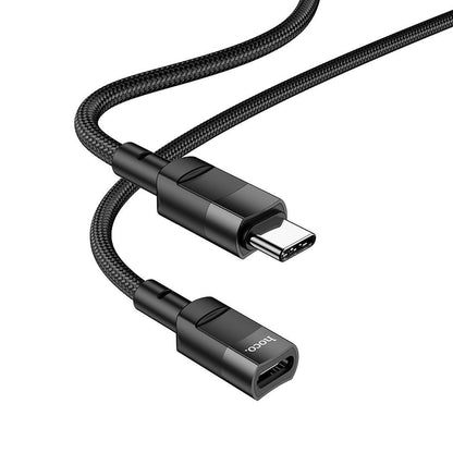 Προσαρμογέας Δεδομένων και Φόρτισης USB-C - USB-C HOCO U107, 1.2m, Μαύρο