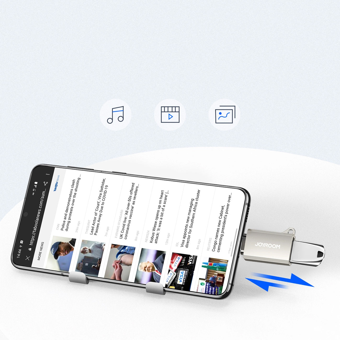 Προσαρμογέας OTG USB-C - USB-A Joyroom S-H151, Ασημί