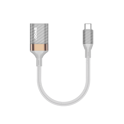 Προσαρμογέας OTG USB-C - USB-A BWOO BZ69, Γκρι