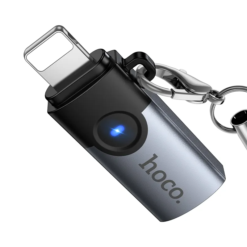 Προσαρμογέας Δεδομένων και Φόρτισης USB-C - Lightning HOCO UA46A, Γκρι