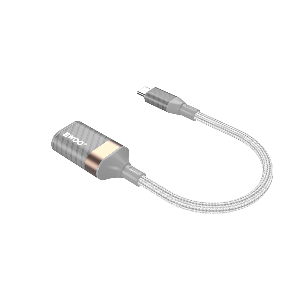 Προσαρμογέας OTG USB-C - USB-A BWOO BZ69, Γκρι