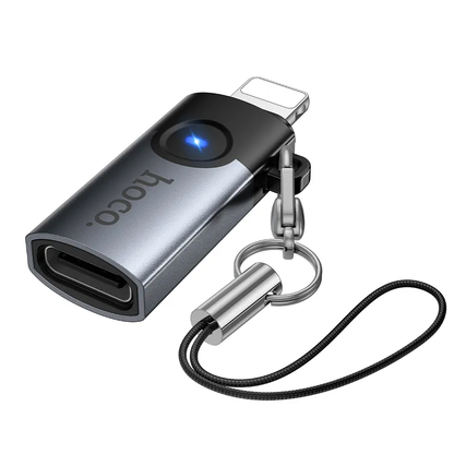 Προσαρμογέας Δεδομένων και Φόρτισης USB-C - Lightning HOCO UA46A, Γκρι