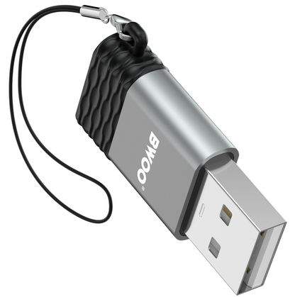 Προσαρμογέας Δεδομένων και Φόρτισης USB-C - USB-A BWOO BZ-38, Γκρι