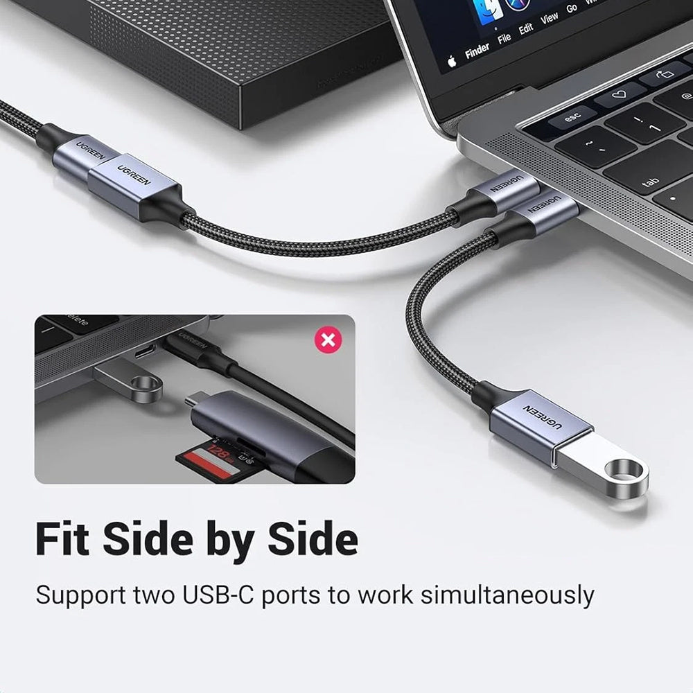 Προσαρμογέας OTG USB-C - USB-A UGREEN US378 (70889), Γκρι