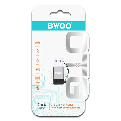 Προσαρμογέας Δεδομένων και Φόρτισης USB-C - USB-A BWOO BZ-38, Γκρι