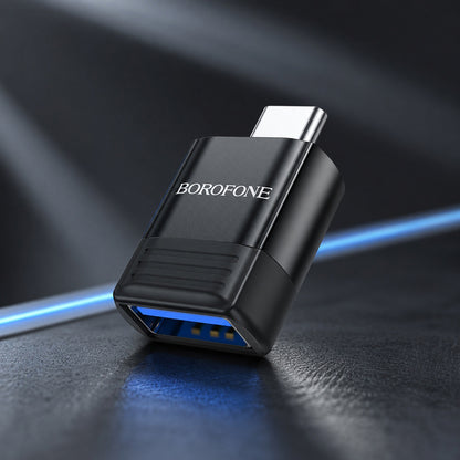 Προσαρμογέας OTG USB-C - USB-A Borofone BV18, Μαύρο