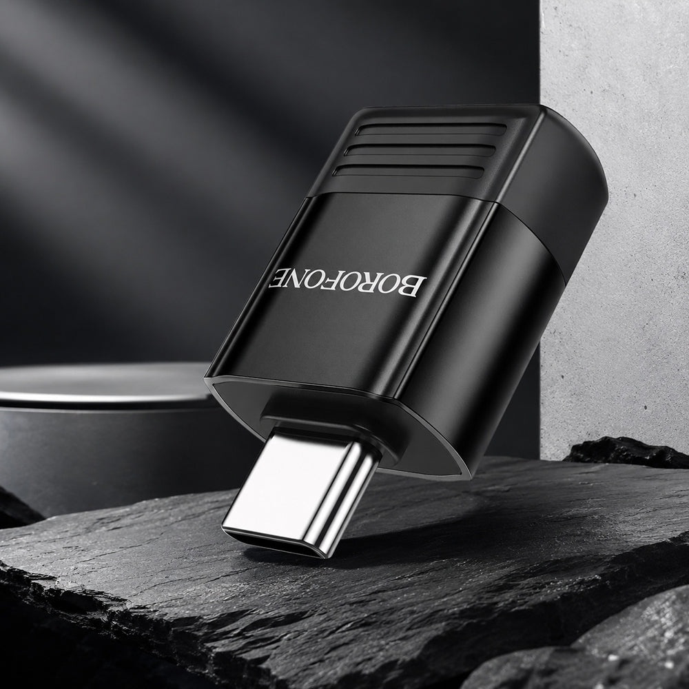 Προσαρμογέας OTG USB-C - USB-A Borofone BV18, Μαύρο