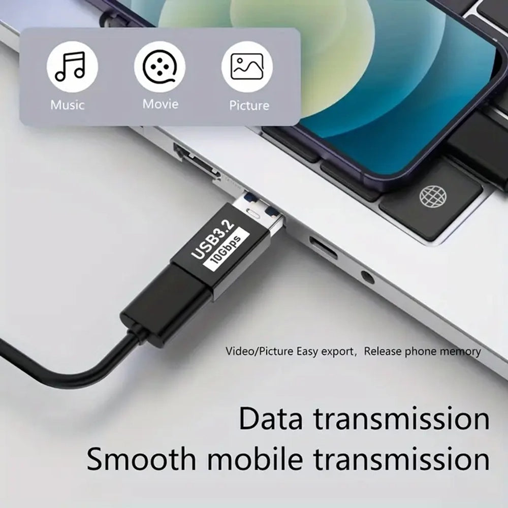 Προσαρμογέας OTG USB-C - USB-A Techsuit A14 AluCoreX, Μαύρο