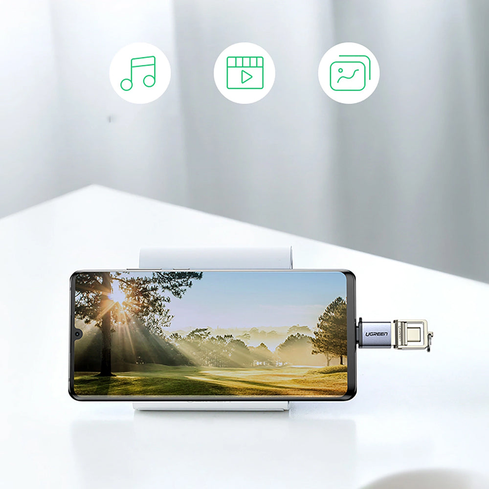 Προσαρμογέας OTG USB-C - USB-A UGREEN US270 (50283), Γκρι
