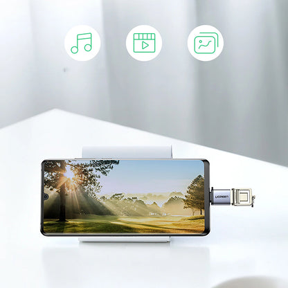 Προσαρμογέας OTG USB-C - USB-A UGREEN US270 (50283), Γκρι