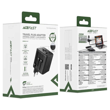 Acefast Z11 Travel Power Adapter, Black