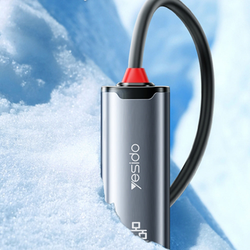 Προσαρμογέας Δικτύου Yesido HB26, RJ45, USB / USB-C, Γκρι