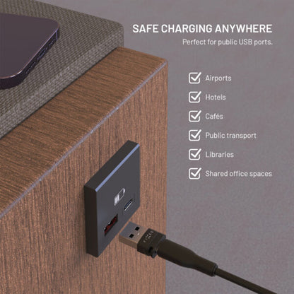 Προσαρμογέας USB Κλείδωμα Δεδομένων Fixed, USB-A / USB-C, 2σε1, Μαύρο