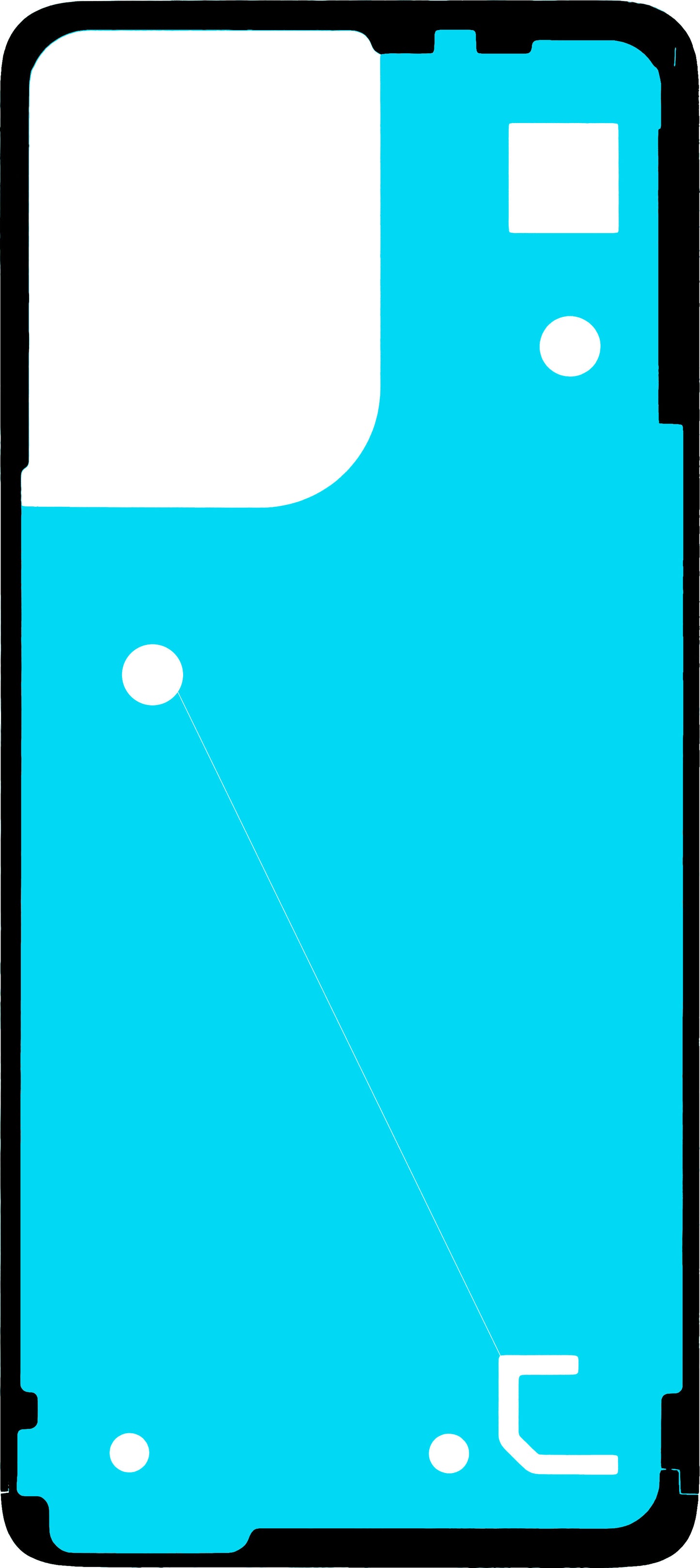 Κόλλα Καπάκι Μπαταρίας Motorola Moto G55, Υλικό PMMA, Service Pack 5D78C28715