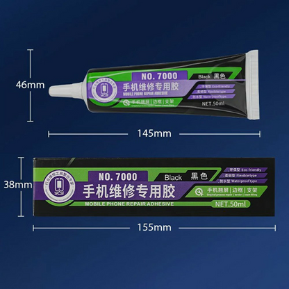 YCS No.7000 Liquid Adhesive, 50ml, Black