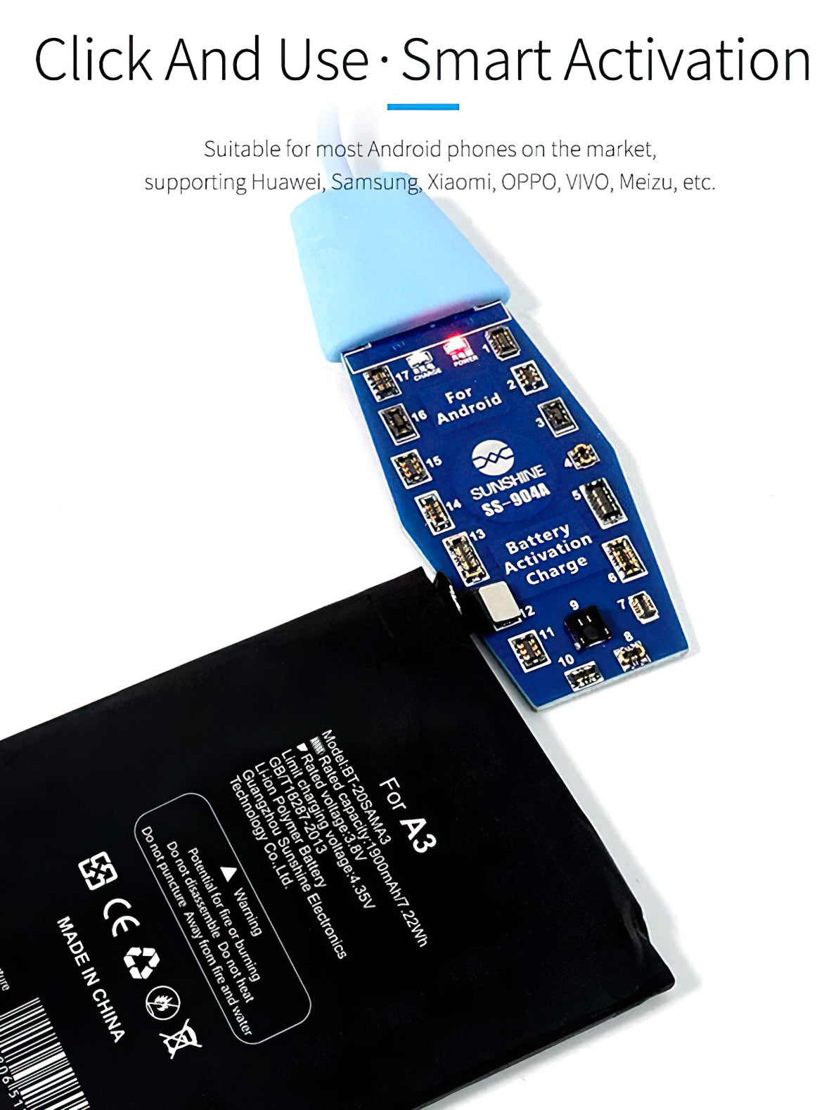 Φορτιστής Πλακέτας Sunshine SS-904A για Android Series