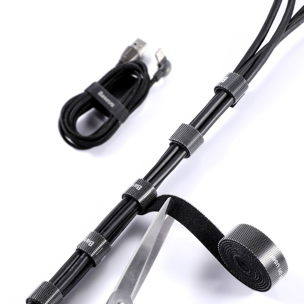 Οργανωτής Καλωδίων Baseus Circle, Velcro, 3m, Μαύρος ACMGT-F01