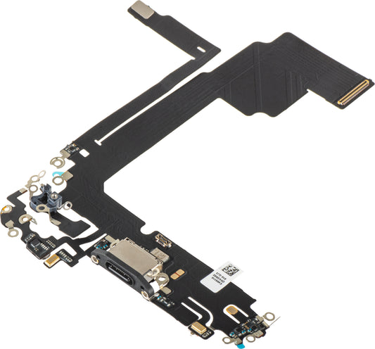 Καλώδιο με Συνδετήρα Φόρτισης - Μικρόφωνο Apple iPhone 15 Pro Max, Μαύρο