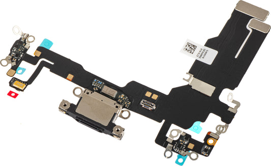 Καλώδιο με Συνδετήρα Φόρτισης - Μικρόφωνο Apple iPhone 15, Μαύρο