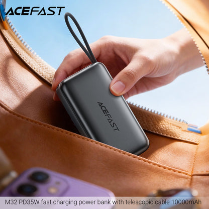 Εξωτερική Μπαταρία Acefast M32, 10000mAh, 35W, PD, 2 x USB-C, Γκρι