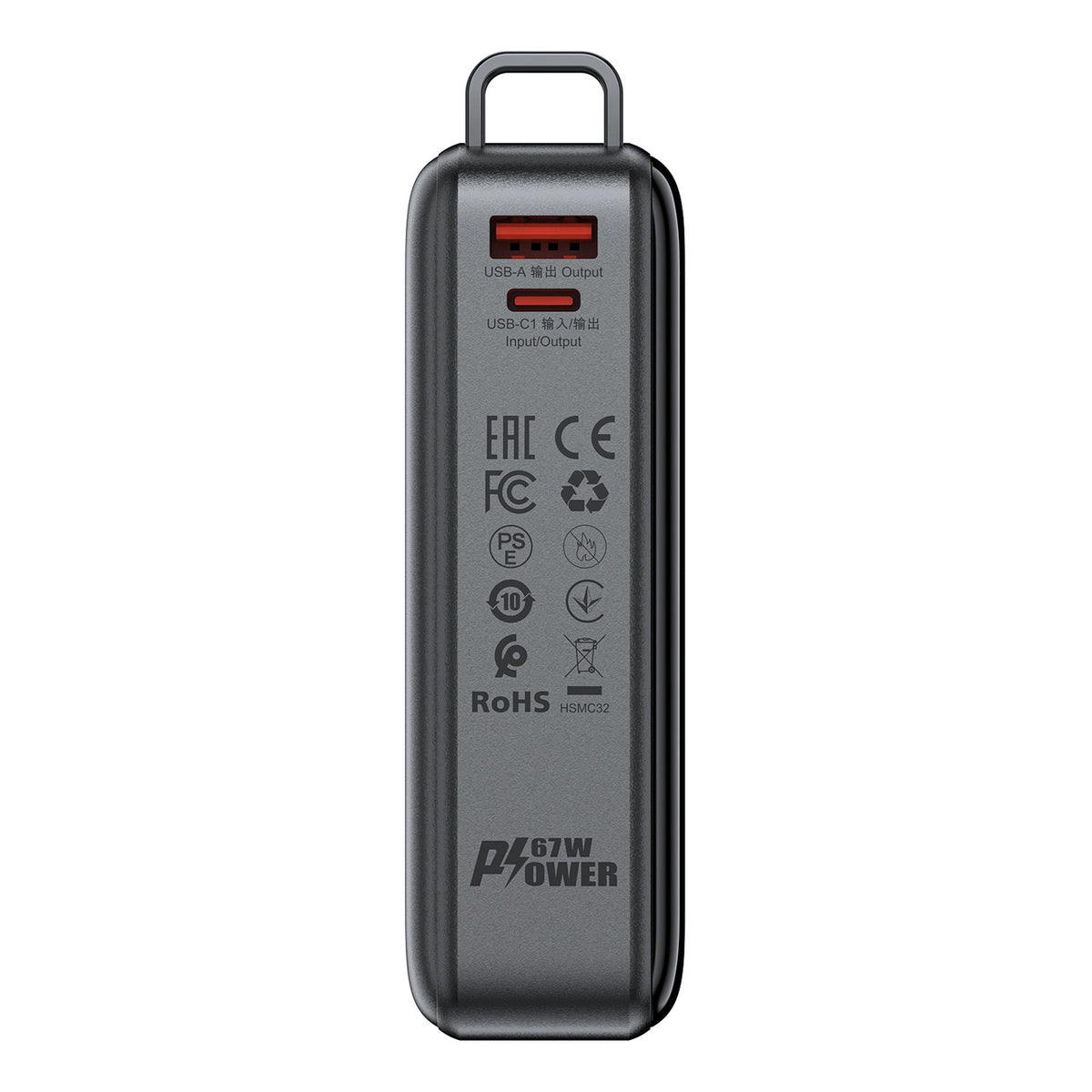 Εξωτερική Μπαταρία Acefast M4, 20000mAh, 67W, PD, 1 x USB-A - 2 x USB-C, Μαύρη