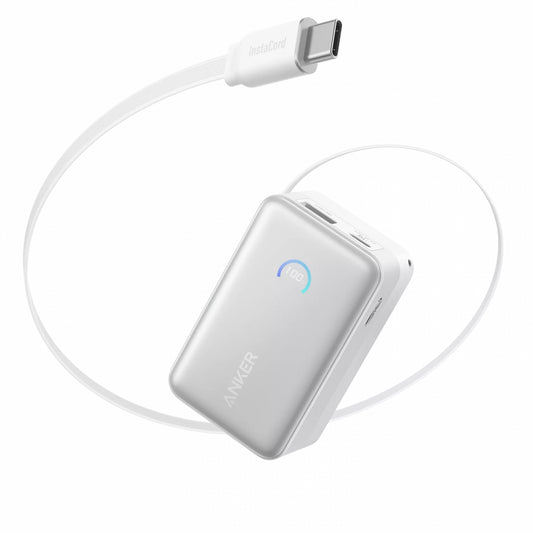 Εξωτερική Μπαταρία Anker Nano, 10000mAh, 45W, QC + PD, 1 x USB-A - 1 x USB-C, Λευκή A1638H21