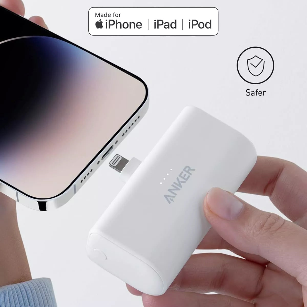 Εξωτερική Μπαταρία Anker Nano, 5000mAh, 12W, 1 x Lightning, Λευκή A1645G21