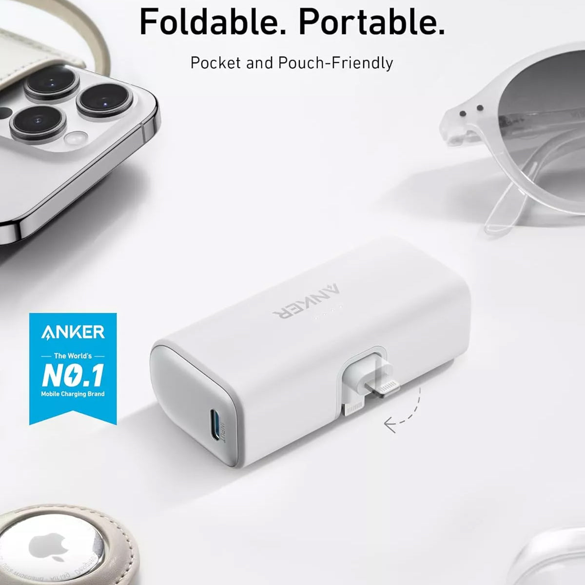Εξωτερική Μπαταρία Anker Nano, 5000mAh, 12W, 1 x Lightning, Λευκή A1645G21