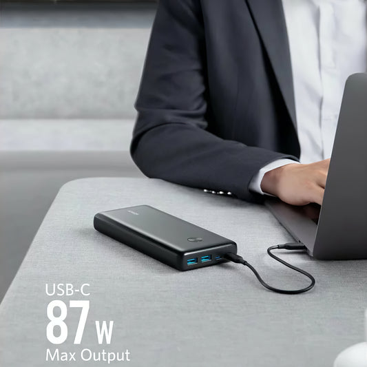 Εξωτερική μπαταρία Anker PowerCore III Elite, 25600mAh, 87W, QC + PD, 2 x USB-A - 2 x USB-C, μαύρο A1291H11