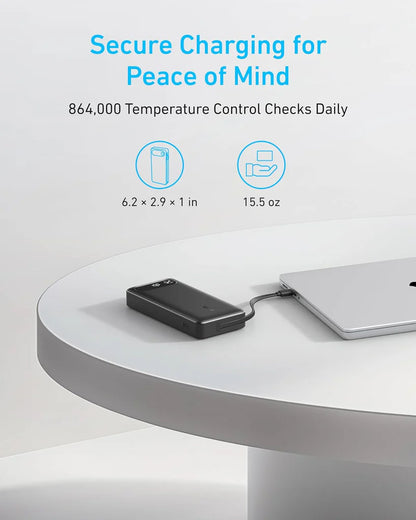 Εξωτερική Μπαταρία Anker PowerCore, 20000mAh, 87W, QC + PD, 1 x USB-A - 2 x USB-C, Μαύρη A1383H11