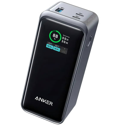 Εξωτερική Μπαταρία Anker Prime, 20000mAh, 200W, QC + PD, 1 x USB-A - 2 x USB-C, Μαύρη, Επανασφραγισμένη A1336011