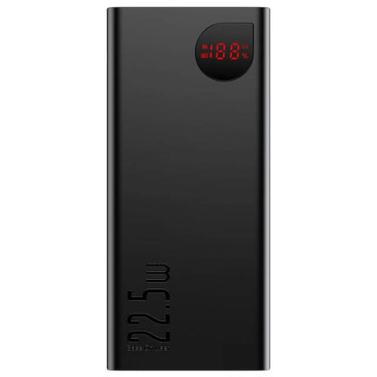Εξωτερική Μπαταρία Baseus Adaman, 20000mAh, 22.5W, QC + PD, 1 x USB-C - 2 x USB-A, Μαύρη PPAD070101