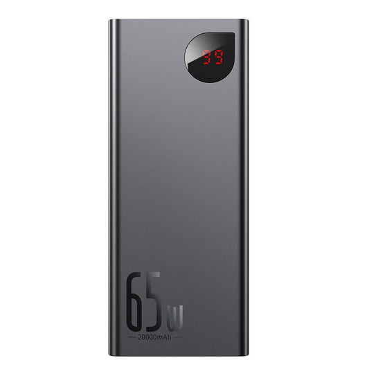Εξωτερική Μπαταρία Baseus Adaman, 20000mAh, 65W, QC + PD, 1 x USB-C - 2 x USB-C, Μαύρη, Επανασφραγισμένη PPIMDA-D01
