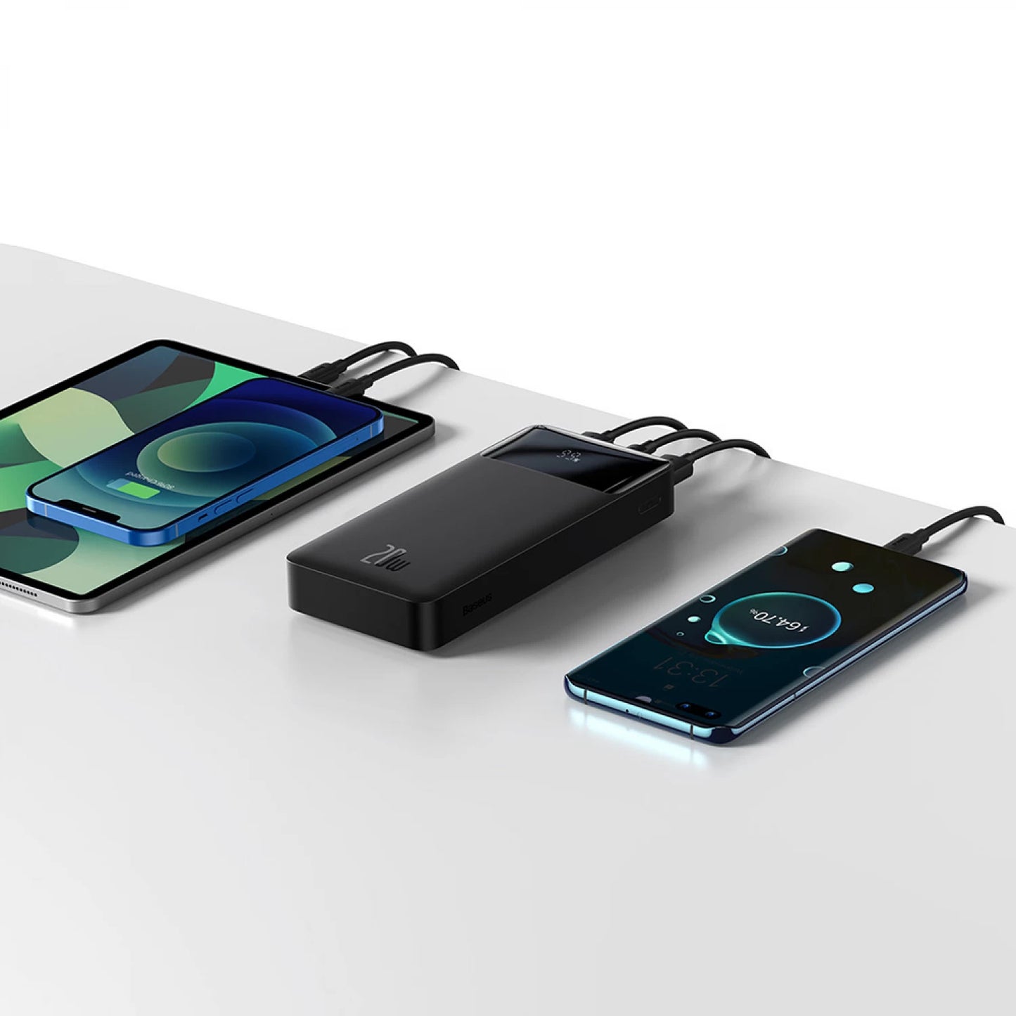 Εξωτερική Μπαταρία Baseus Bipow, 20000mAh, 20W, QC + PD, 1 x USB-C - 2 x USB-A, Μαύρη PPBD050501