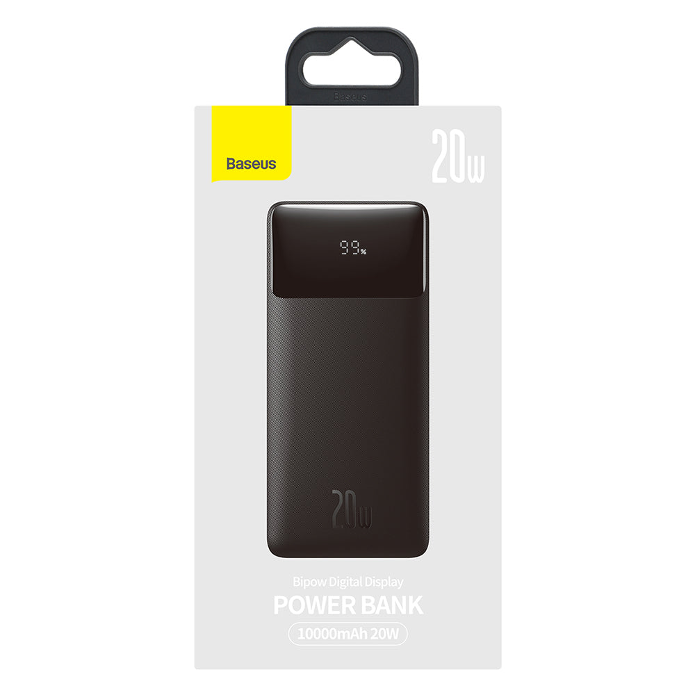 Εξωτερική Μπαταρία Baseus Bipow, 10000mAh, 20W, QC + PD, 1 x USB-C - 2 x USB-A, Μαύρη PPBD050301