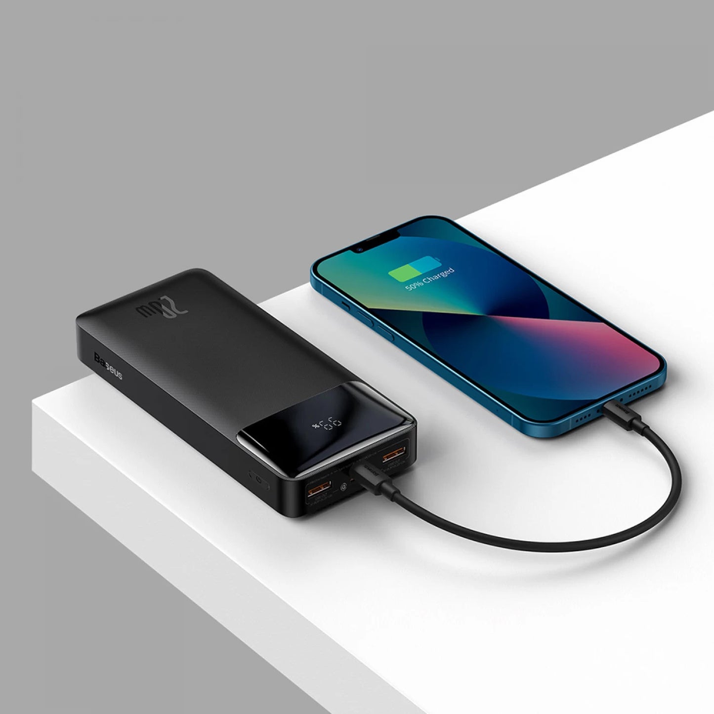 Εξωτερική Μπαταρία Baseus Bipow, 20000mAh, 20W, QC + PD, 1 x USB-C - 2 x USB-A, Μαύρη PPBD050501