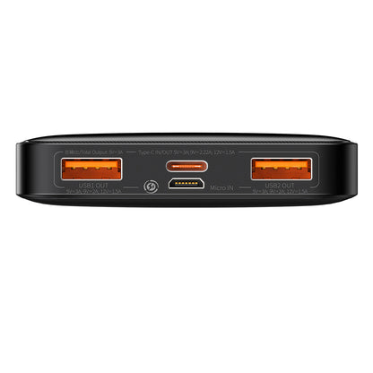 Εξωτερική Μπαταρία Baseus Bipow, 10000mAh, 20W, QC + PD, 1 x USB-C - 2 x USB-A, Μαύρη PPBD050301