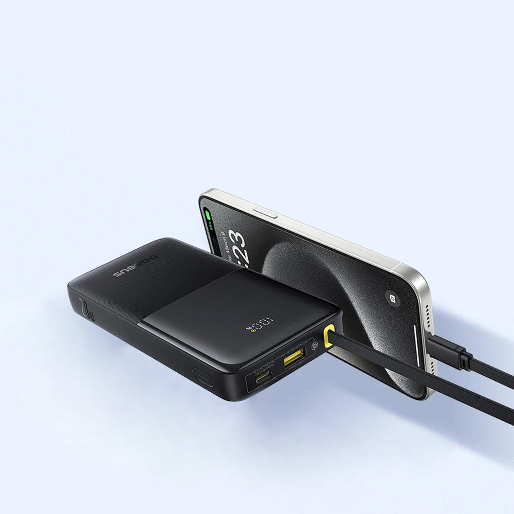 Εξωτερική Μπαταρία Baseus Bipow 2, 20000mAh, 20W, QC + PD, 1 x USB-A - 2 x USB-C, Μαύρη P10077101113-01
