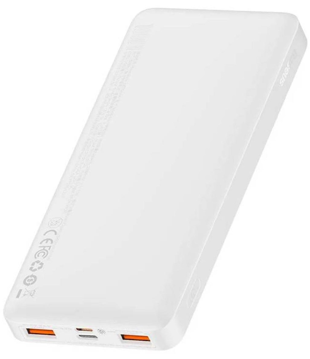 Εξωτερική Μπαταρία Baseus Bipow, 10000mAh, 20W, QC + PD, 1 x USB-C - 2 x USB-A, Λευκή PPBD050502