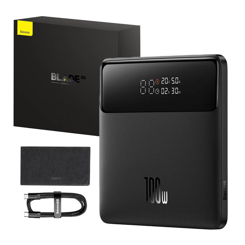 Εξωτερική Μπαταρία Baseus Blade HD, 20000mAh, 100W, QC + PD, 2 x USB-A - 2 x USB-C, Μαύρη PPBL000301