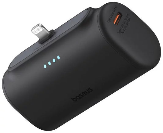 Εξωτερική Μπαταρία Baseus Compact, 5000mAh, 20W, PD, 1 x Lightning - 1 x USB-C, Μαύρη P10068307113-00